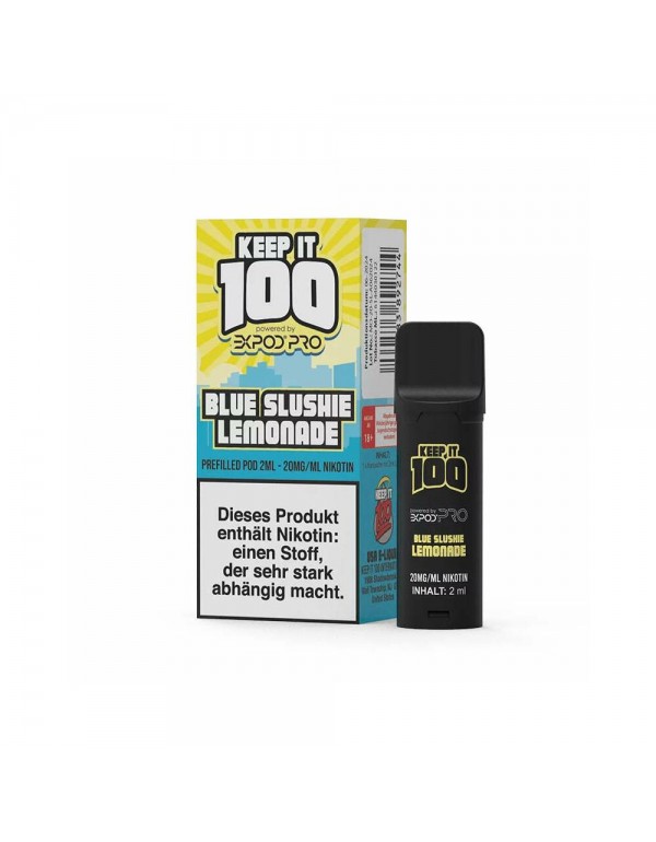 Exvape Keep it 100 Pod - Blue Slushie Lemonade