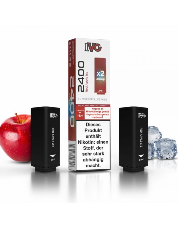 IVG 2400 Ersatzpod - Red Apple Ice