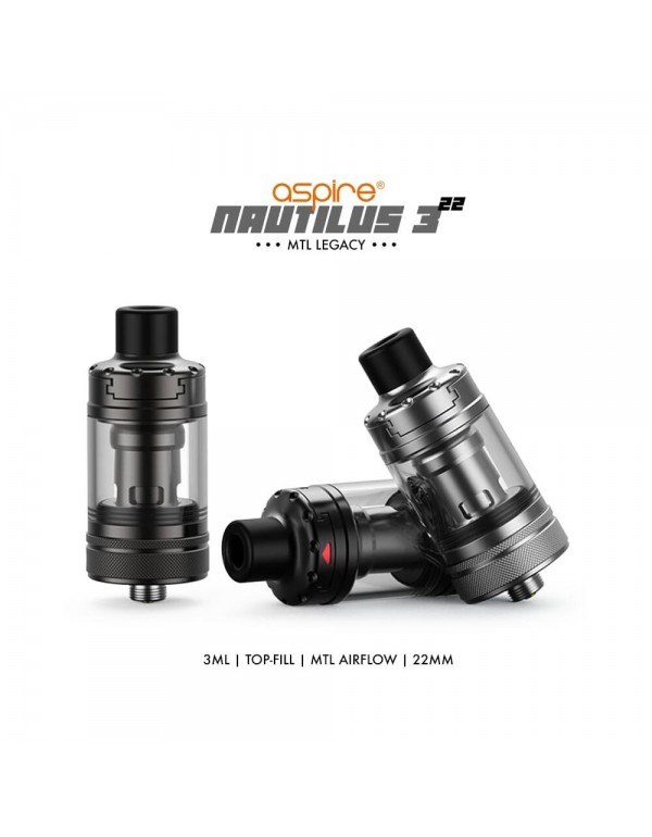 Aspire Nautilus 3 (22) Tank - 22mm 3ml Verdampfer