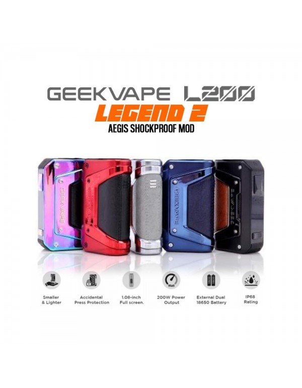 Geekvape Aegis Legend 2 Mod - 200 Watt L200 Akkutr...