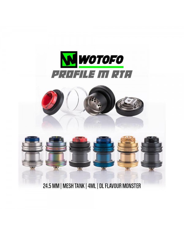 Wotofo Profile M RTA Tank - 4ml 24,5mm Mesh Verdam...