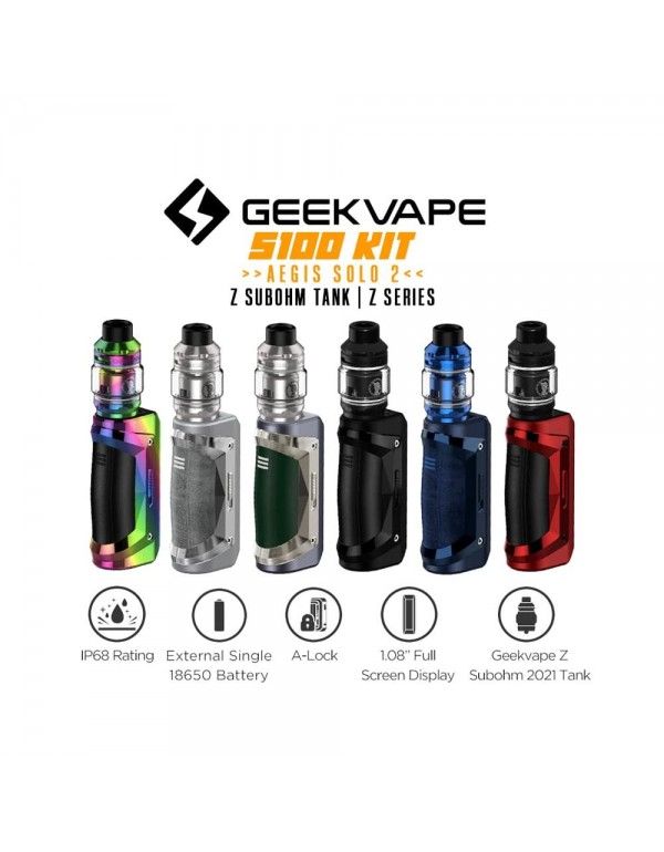 Geekvape Aegis Solo 2 Kit - 100W 5ml S100 Set