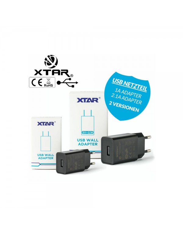 Xtar USB Adapter Netzteil 2.1A / 1A 230V