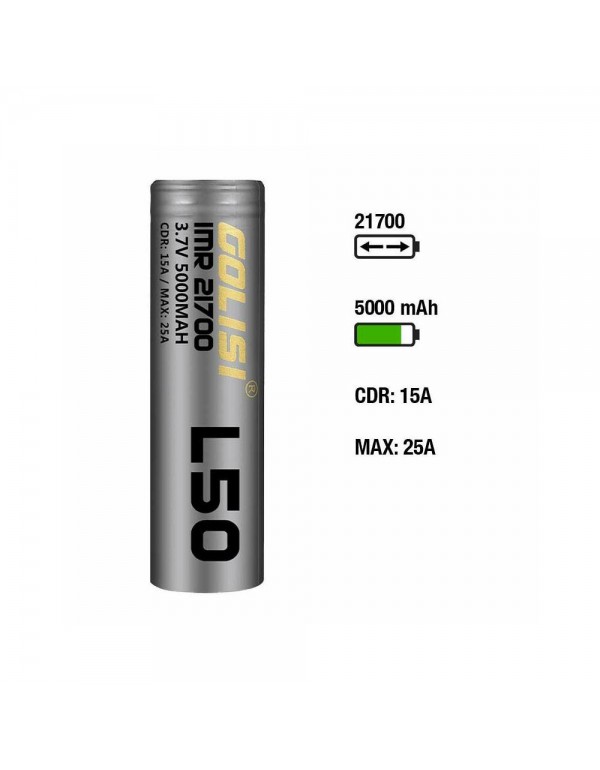 Golisi L50 21700 Akku 5000mAh 25A inkl. Transportb...